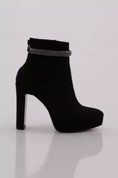 Женские модные ботинки на каблуке