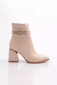 Женские модные ботинки на каблуке