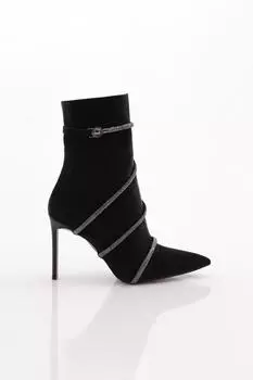 Женские модные ботинки на каблуке