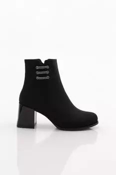 Женские модные ботинки на каблуке