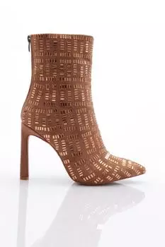 Женские модные ботинки на каблуке