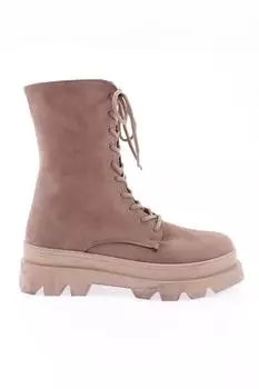 Женские модные ботинки на молнии на шнуровке
