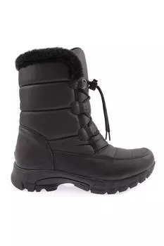 Женские модные ботинки на шнуровке с меховыми аксессуарами
