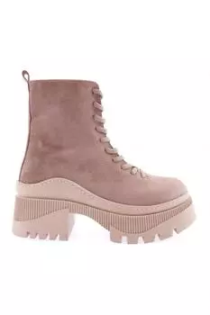 Женские модные ботинки на толстой подошве со шнуровкой на молнии