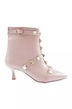 Женские модные ботинки на тонком каблуке