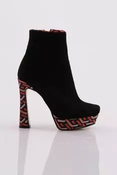 Женские модные ботинки на высоком каблуке с молнией и высокой платформой