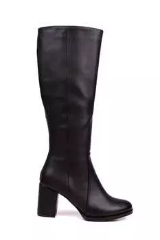 Женские модные черные ботинки из искусственной кожи