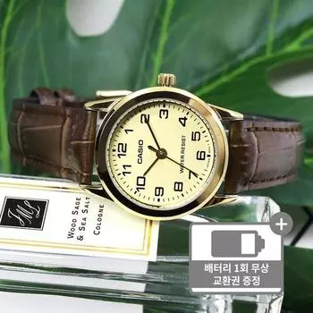 Женские модные деловые кожаные часы Casio