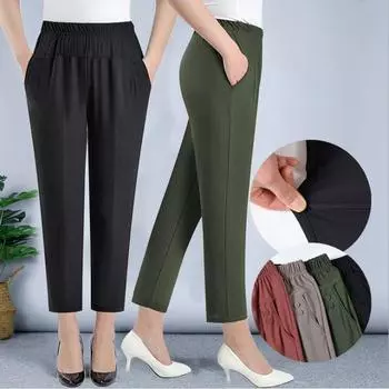 Женские модные девятые брюки, свободные брюки большого размера, женские шаровары, индивидуальные широкие брюки, свободные повседневные брюки XL вино красного