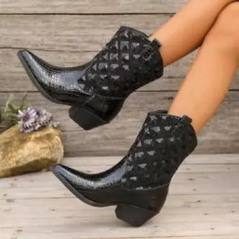 Женские модные дизайнерские туфли на высоком каблуке с застежкой-молнией для женщин, зимние новые элегантные женские сапоги с неглубоким носком для свадебной вечеринки на открытом воздухе 35