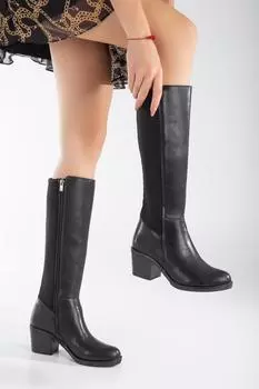 Женские модные длинные эластичные ботинки