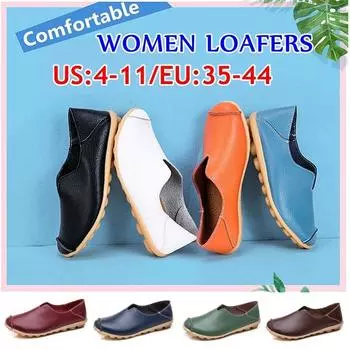 Женские модные дышащие лоферы, летние повседневные кожаные туфли на плоской подошве, сандалии, весенне-осенние пляжные тапочки, мокасины