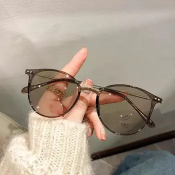 Женские модные фотохромные близорукие очки с круглой оправой, очки унисекс с минусом диоптрий, очки по рецепту -0,5 1,0 -1,5 до -6,0 -4.5