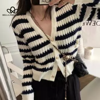 Женские модные кардиганы, новый стиль для осени и зимы, повседневный короткий вязаный кардиган, женский свитер, пальто, кардиганы с v-образным вырезом one size