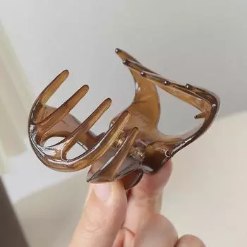 Женские модные коготь для волос, простые акриловые заколки для волос, заколки в виде акулы для девочек, аксессуары для волос с хвостиком зелёный