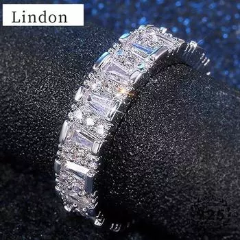 Женские модные кольца Lindon, ювелирные изделия для женщин, свадебные подарки 6