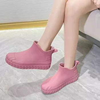 Женские модные короткие сапоги для защиты от дождя для взрослых, водонепроницаемые теплые и нескользящие специальные ботинки Martin Snow 36