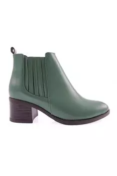 Женские модные короткие сапоги на каблуке в полоску