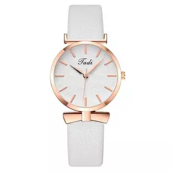 Женские модные кожаные часы One Size белый