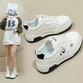 Женские модные кроссовки на плоской подошве, уличные кроссовки без шнуровки из искусственной кожи на платформе, легкие повседневные прогулочные туфли для женщин, спортивные кроссовки для спортзала на шнуровке 35