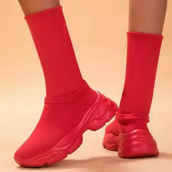 Женские модные кроссовки на шнуровке для активного отдыха, нескользящие, для скейтбординга, легкие, удобные, повседневные, дышащие, для ходьбы… Еще 35 красный