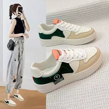 Женские модные кроссовки, уличная нескользящая обувь для скейтбординга на шнуровке, легкая удобная повседневная дышащая прогулочная спортивная обувь на плоской подошве для женщин 35