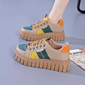 Женские модные кроссовки, уличная нескользящая обувь для скейтбординга на шнуровке, легкая удобная повседневная дышащая прогулочная спортивная обувь на плоской подошве для женщин 40 зелёный