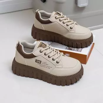 Женские модные кроссовки, уличная нескользящая обувь для скейтбординга на шнуровке, легкая удобная повседневная дышащая прогулочная спортивная обувь на плоской подошве для женщин 35 чёрный