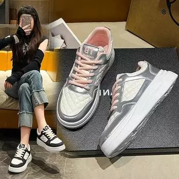 Женские модные кроссовки женские весна осень удобные туфли на платформе женские дизайнерские дышащие повседневные туфли на платформе со шнуровкой 35 чёрный