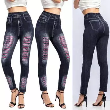 Женские модные леггинсы, женские брюки в полоску с мокрым принтом и высокой талией, брюки