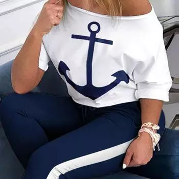 Женские модные летние комплекты из двух предметов с принтом, футболки с короткими рукавами, облегающий спортивный костюм, женские спортивные костюмы