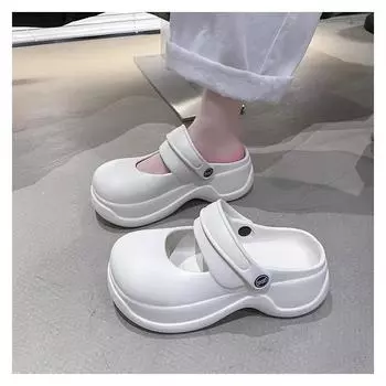 Женские модные летние пляжные сандалии EVA, повседневные шлепанцы, женская обувь на толстой подошве 36-37