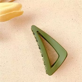 Женские модные матовые треугольные заколки для волос, сильная фиксация волос для женщин One Size зелёный