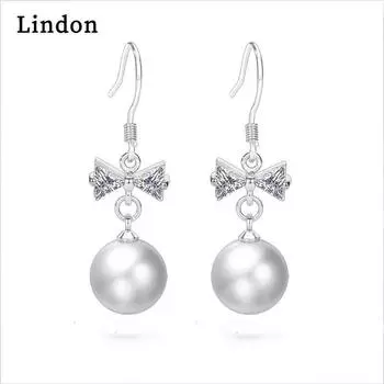 Женские модные медные серьги Lindon белый