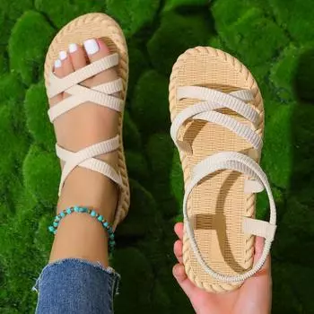 Женские модные нескользящие удобные школьные пляжные сандалии на мягкой подошве на плоской подошве 36