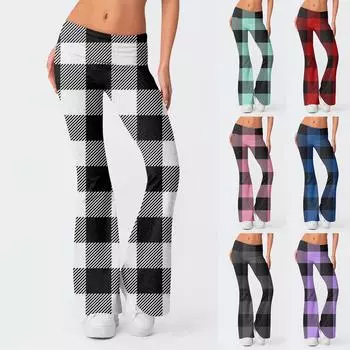 Женские модные облегающие брюки-клеш с обратной талией и эластичной резинкой на талии L синий