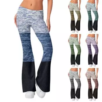 Женские модные облегающие брюки-клеш с обратной талией и эластичной резинкой на талии L синий