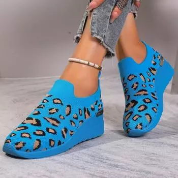 Женские модные одинарные туфли, осенние, новые, с круглым носком, глубоким ртом, летающие, тканые, дышащие, с мягкой подошвой, нескользящие, на танкетке 37