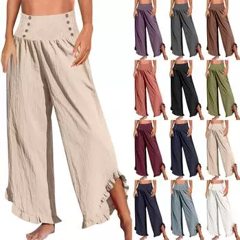 Женские модные однотонные облегающие свободные повседневные брюки с эластичной резинкой на талии L армия зеленый