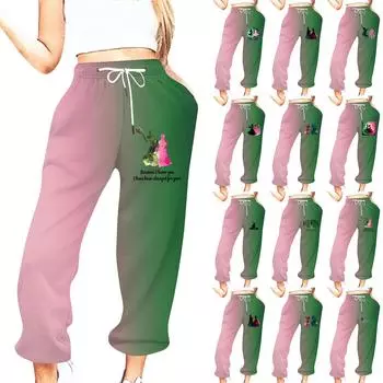 Женские модные однотонные повседневные брюки, санитарные брюки, эластичный пояс на шнурке и леггинсы L армия зеленый