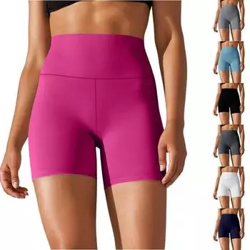 Женские модные однотонные спортивные повседневные брюки для йоги с эластичной резинкой на талии M чёрный