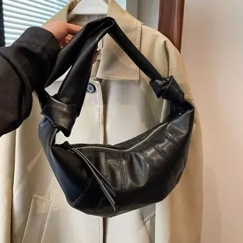 Женские модные пельмени Baobao, новинка 2024 года, лунные зубы, сумка через плечо, маленькая сумка на одно плечо со стойкой, сумка из бычьего рога