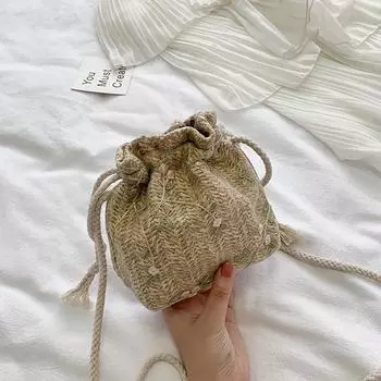 Женские модные пельмени через плечо на одно плечо с завязками хаки