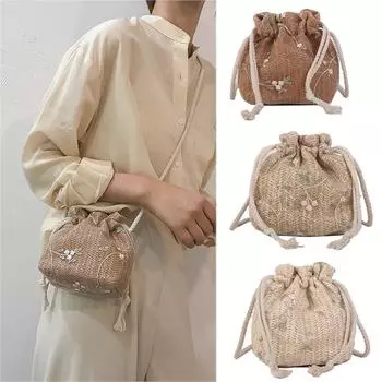 Женские модные пельмени через плечо на одно плечо с завязками коричневый