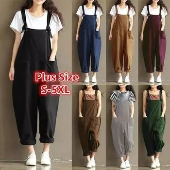 Женские модные повседневные брюки, комбинезоны, комбинезоны, брюки-комбинезоны, длинные брюки, комбинезон размера плюс S-5XL S хаки