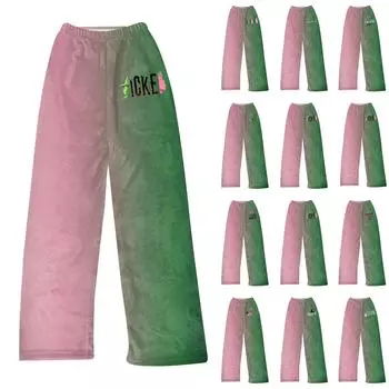 Женские модные повседневные брюки с принтом, повседневные брюки из плюша L армия зеленый