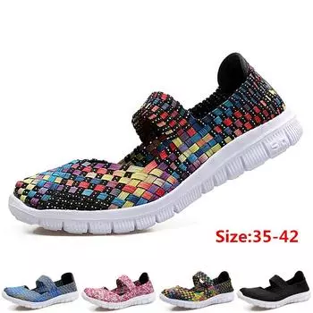 Женские модные повседневные кроссовки, радужные женские кроссовки, обувь на плоской подошве из сетчатой ткани, размер 35-42 35 чёрный