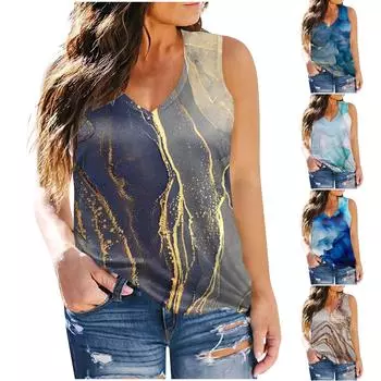 Женские модные повседневные летние топы с винтажным принтом больших размеров XXXL