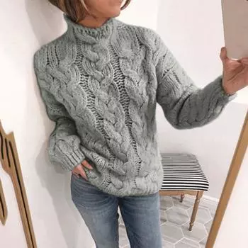 Женские модные повседневные облегающие вязаные свитера с длинным рукавом в полоску и v-образным вырезом S