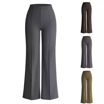 Женские модные повседневные однотонные брюки S синий